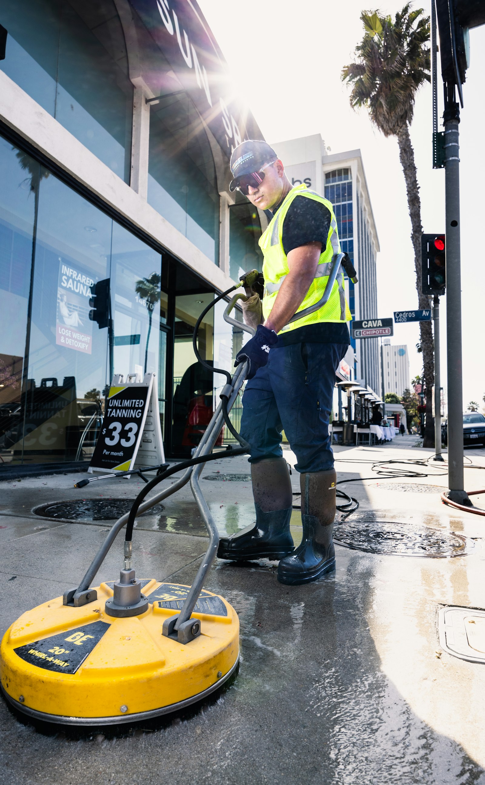 Driveway and path cleaning